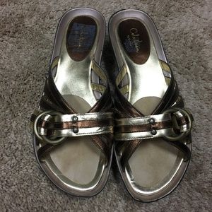 Cole Haan Nike Air Gold & Bronze Sandals